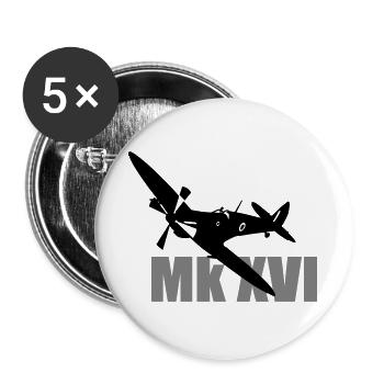 Spitfire Mk 16 - Buttons large 2.2''/56 mm (5-pack) - white - Front