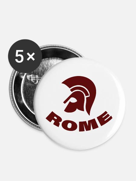 ROME - Buttons groß 56 mm (5er Pack) - Weiß