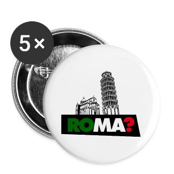 Rome? - Lot de 5 grands badges (56 mm) - blanc - Devant