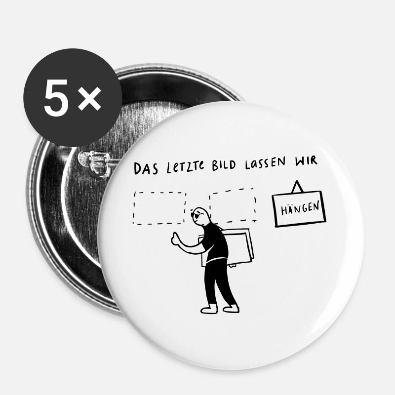 The last picture... we'll leave it hanging - Buttons large 2.2''/56 mm (5-pack) - white