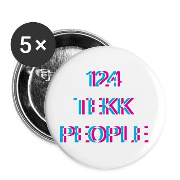 Hardtekk Tekk - Buttons large 2.2''/56 mm (5-pack) - white - Front