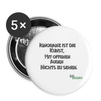 Ignorance - Art.... - Buttons large 2.2''/56 mm (5-pack) - white - Front