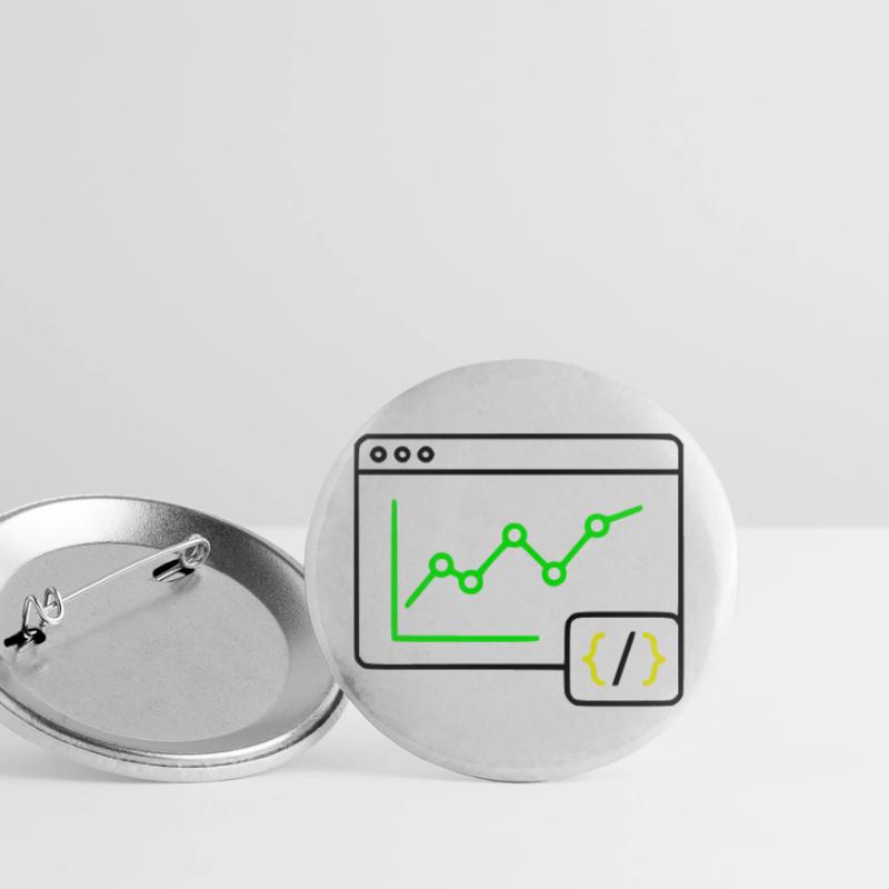 Web Analysis Chart Coding Browser Vector Buttons large 2.2''/56 mm (5-pack)