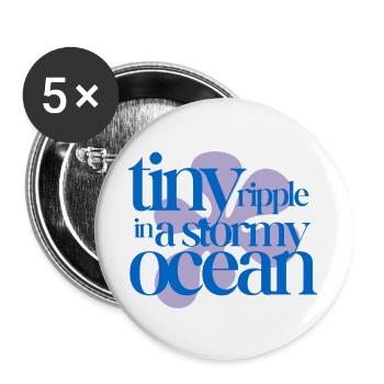 Tiny ripple in a stormy ocean (lavender) - Buttons large 2.2''/56 mm (5-pack) - white - Front