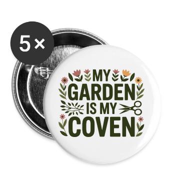 Certified Clinical Botanical Specialist Apparel  - Buttons large 2.2''/56 mm (5-pack) - white - Front