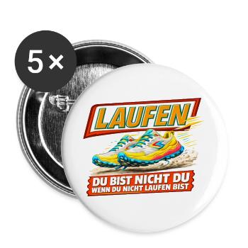 Running - You are only you when you run - Buttons large 2.2''/56 mm (5-pack) - white - Front