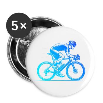 Compact road bike design for road bike - Buttons large 2.2''/56 mm (5-pack) - white - Front
