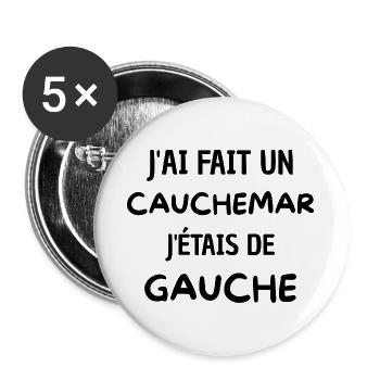 Humour onirique au contraste inattendu - Lot de 5 grands badges (56 mm) - blanc - Devant