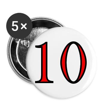 10. 10 YEARS. 10th ANNIVERSARY. 10 YEAR ANNIVERSARY. - Buttons large 2.2''/56 mm (5-pack) - white - Front