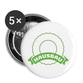 Team House Building Emblem - Buttons large 2.2''/56 mm (5-pack) - white - Front