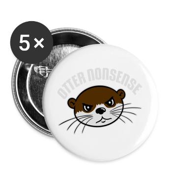 Otter Nonsense Lustig Wortspiel Otter Liebe Spruch - Buttons groß 56 mm (5er Pack) - Weiß - Vorne
