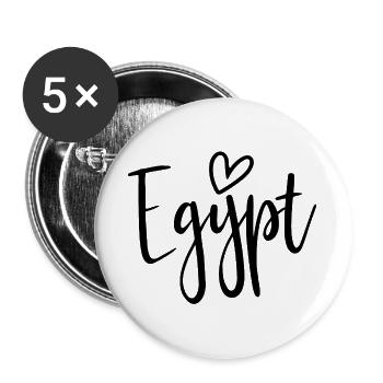 Egypt Heart Women Love Egypt - Buttons large 2.2''/56 mm (5-pack) - white - Front