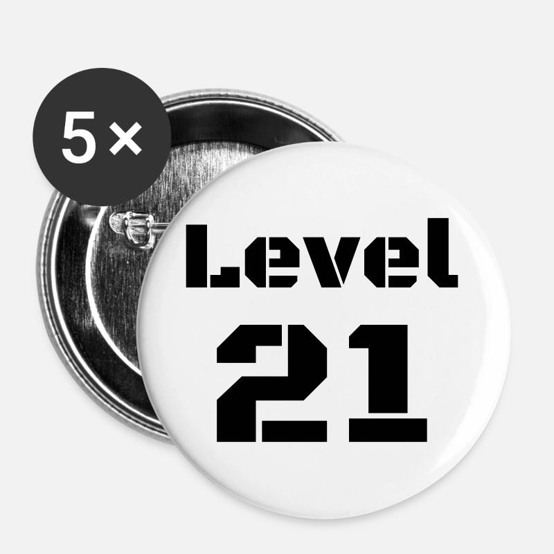 Level 21 - Buttons large 2.2''/56 mm (5-pack) - white