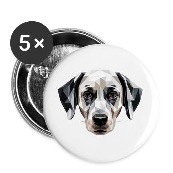 Dalmatian Dog Lover I Love Dalmatians - Buttons large 2.2''/56 mm (5-pack) - white - Front