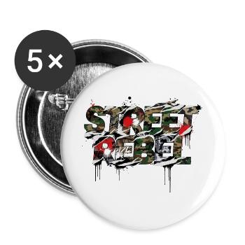 Street Rebel Tuning Scene Design - Buttons large 2.2''/56 mm (5-pack) - white - Front