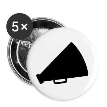 Cheerleader megaphone - Buttons large 2.2''/56 mm (5-pack) - white - Front