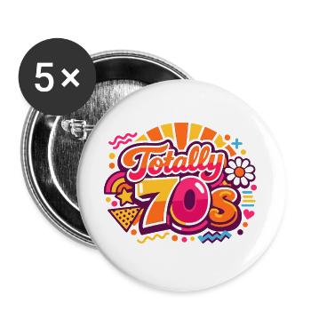 70s - Buttons large 2.2''/56 mm (5-pack) - white - Front