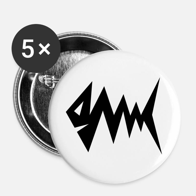 Blitzfish - Buttons large 2.2''/56 mm (5-pack) - white