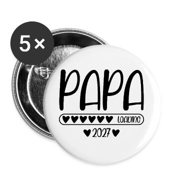 Papa 2027 loading - Buttons large 2.2''/56 mm (5-pack) - white - Front