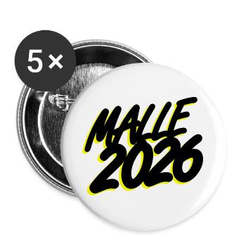 Malle 2026 - Buttons large 2.2''/56 mm (5-pack) - white - Front