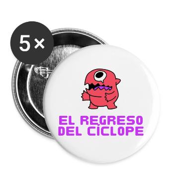 El regreso del Ciclope - Buttons groß 56 mm (5er Pack) - Weiß - Vorne