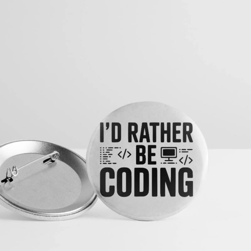 Je préfère coder Lot de 5 grands badges (56 mm)