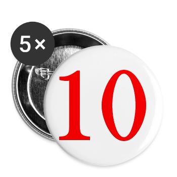 10. 10 YEARS. 10th ANNIVERSARY. 10 YEAR ANNIVERSARY. - Buttons large 2.2''/56 mm (5-pack) - white - Front