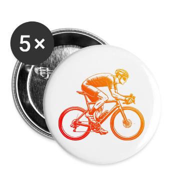 Geschenkidee für einen Roadbike mit Roadbike - Buttons groß 56 mm (5er Pack) - Weiß - Vorne