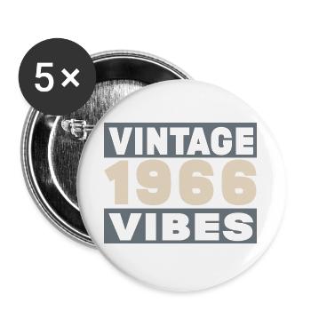 Anniversary 1966 - 60 years - Buttons large 2.2''/56 mm (5-pack) - white - Front