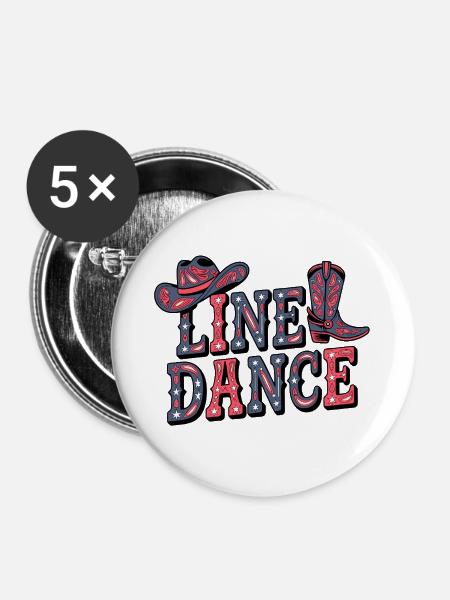 Lone Dance Western Boots Stars - Buttons groß 56 mm (5er Pack) - Weiß