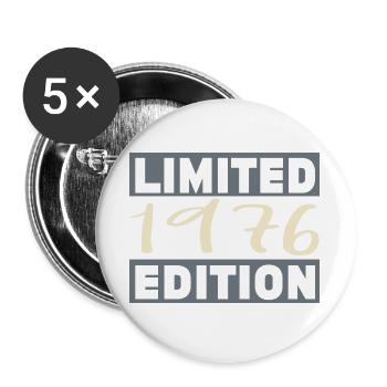 Vintage 1976, 50 Jahre Geburtstagsgeschenk - Buttons groß 56 mm (5er Pack) - Weiß - Vorne