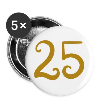 25 - Buttons large 2.2''/56 mm (5-pack) - white - Front