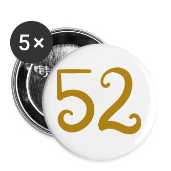 52 - Buttons large 2.2''/56 mm (5-pack) - white - Front