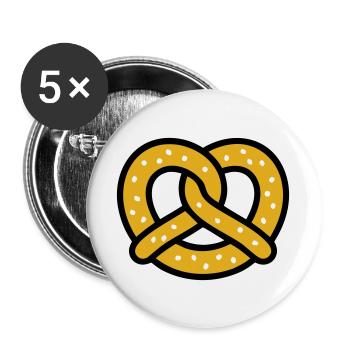 Festival folk du jardin de bière Pretzel Bavaria Pretzel Baker - Lot de 5 grands badges (56 mm) - blanc - Devant