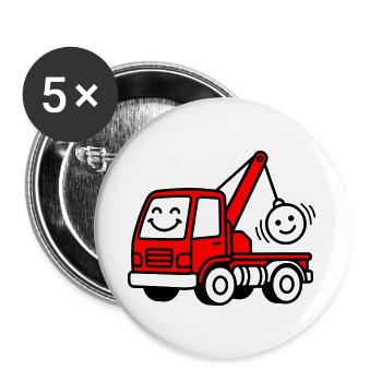 Scrap car children - Buttons large 2.2''/56 mm (5-pack) - white - Front
