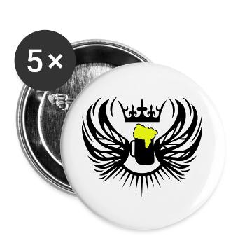 bier_wappen2 - Buttons groß 56 mm (5er Pack) - Weiß - Vorne