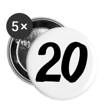20 - Buttons large 2.2''/56 mm (5-pack) - white - Front