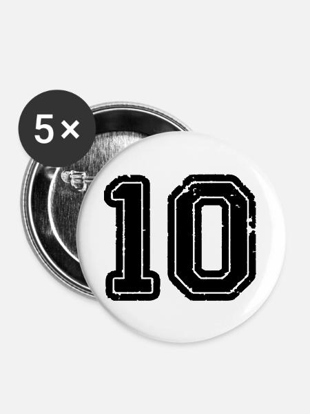 10 - Buttons groß 56 mm (5er Pack) - Weiß
