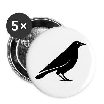 crow - Buttons large 2.2''/56 mm (5-pack) - white - Front