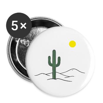 Desert cactus in the sunshine - Buttons large 2.2''/56 mm (5-pack) - white - Front