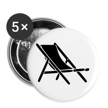 Beach Lounger Sun Lounger Beach Beach Holiday Travel - Buttons large 2.2''/56 mm (5-pack) - white - Front