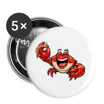 Cancer qui riait - Lot de 5 grands badges (56 mm) - blanc - Devant