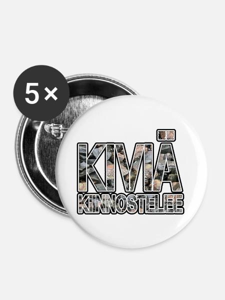 Die Steine sind interessiert an - Buttons groß 56 mm (5er Pack) - Weiß