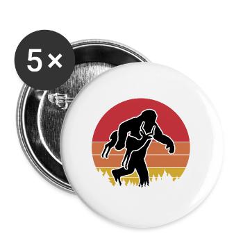 Bigfoot Antelope Vintage Humor - Buttons large 2.2''/56 mm (5-pack) - white - Front