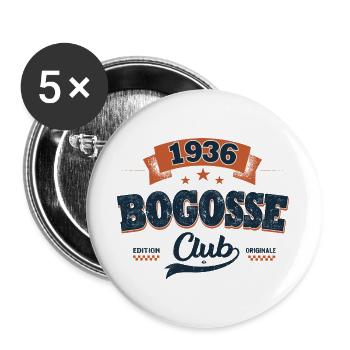 Geschenk für Männer, die 1934 geboren wurden – Bogosse Club - Buttons groß 56 mm (5er Pack) - Weiß - Vorne