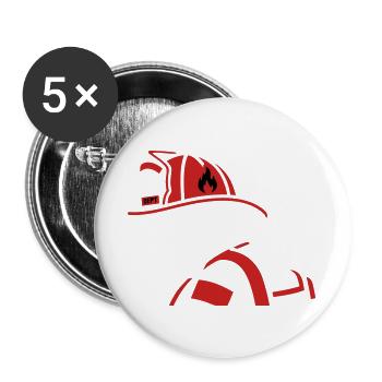 Rettungshund Profil Grafik - Buttons groß 56 mm (5er Pack) - Weiß - Vorne