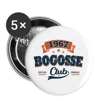 Herren-Geschenk zum 60. Jubiläum 1967 – Bogosse Club - Buttons groß 56 mm (5er Pack) - Weiß - Vorne