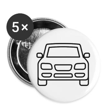 Auto-Frontlinien-Ikone - Buttons groß 56 mm (5er Pack) - Weiß - Vorne