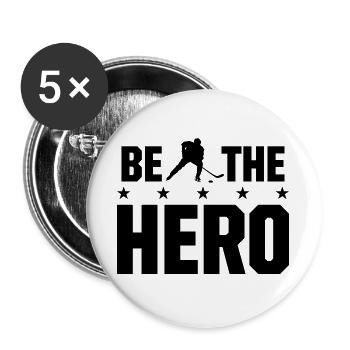 Be the Hero Frost Hockey Player Stick - Buttons groß 56 mm (5er Pack) - Weiß - Vorne