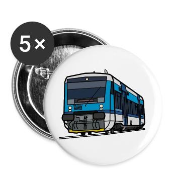 Train RegioSpider CD 841 – Linienzeichnung - Buttons groß 56 mm (5er Pack) - Weiß - Vorne